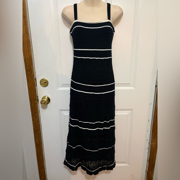Abercrombie & Fitch Dresses & Skirts - Abercrombie & Fitch Black Maxi Dress with White Trim